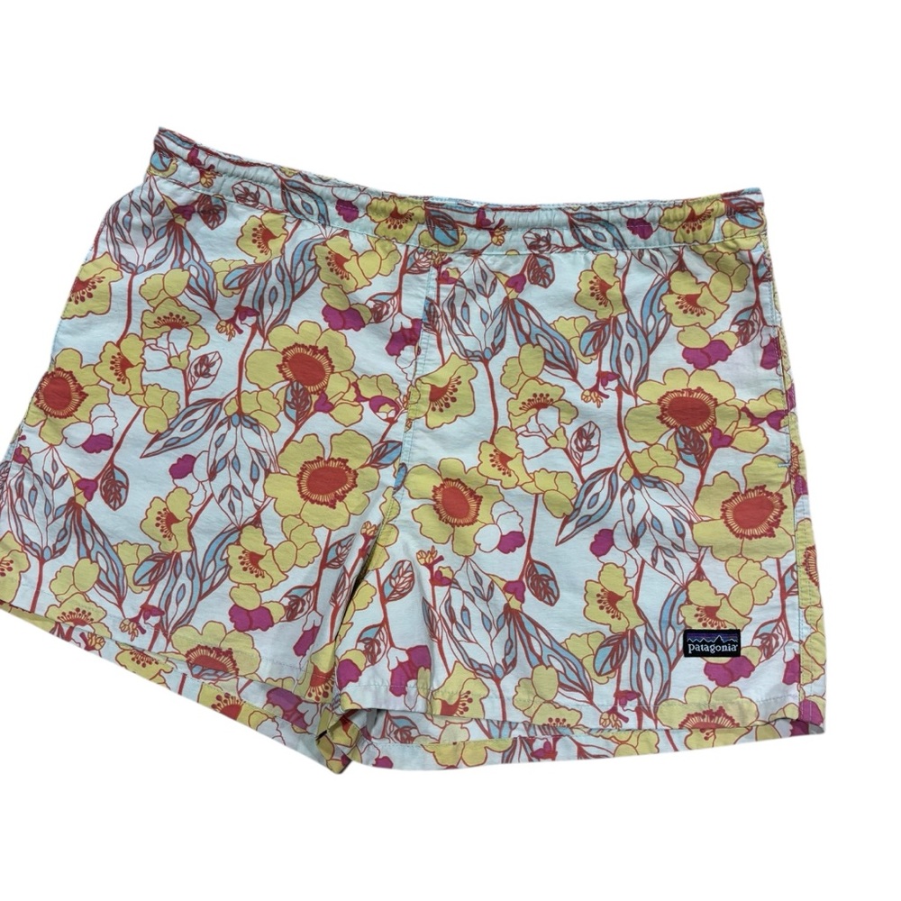 PATAGONIA Girls Baby Baggies Shorts Floral Print Size XL